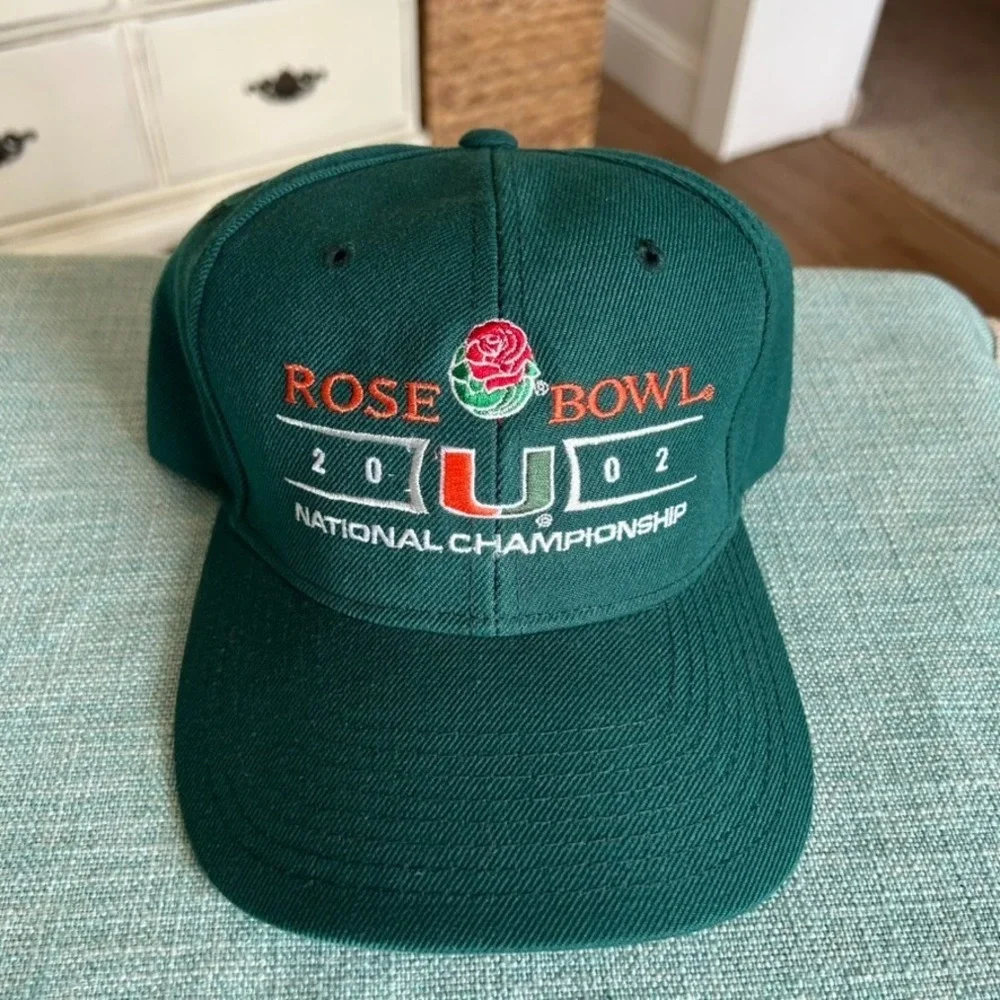 VTG Headmaster 2002 Rose Bowl National Champs Univeristy of Miami Hurricanes Cap
